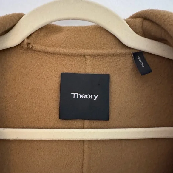 Theory Hooded Camel Wool Cashmere Blend Jacket - Picture 5 of 7